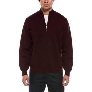 Jason Wu Mens  Knit 1/4-Zip Pullover, Red